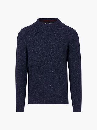 Barbour Tisbury Sweter z mieszanki wełny granatowy