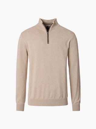 Casa Moda Halvzip Trøje Solid Beige