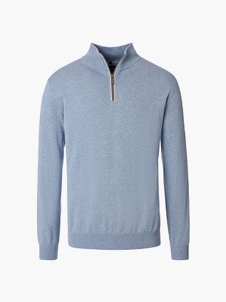 CASAMODA Halfzip Genser Solid Lyseblå
