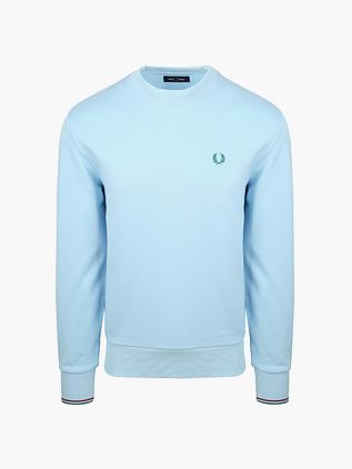 Fred Perry Sweater Logo Light Blue