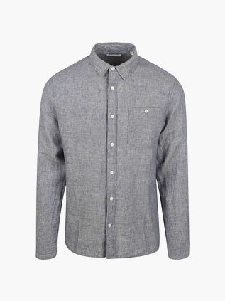 KnowledgeCotton Apparel Linnedskjorte Vintage Indigo