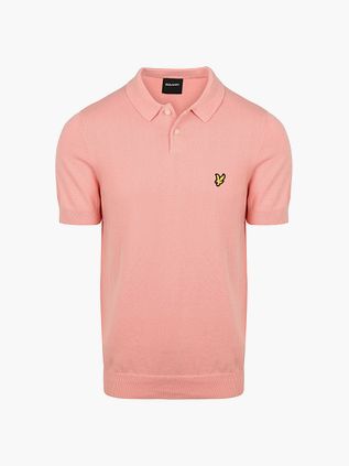 Lyle & Scott Stickad Piké Grapefruit Rosa