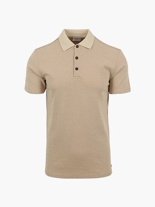 No Excess Strukturerad Pikétröja Beige