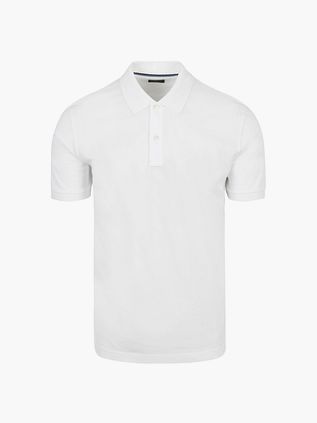 OLYMP poloshirt i piqué, hvid