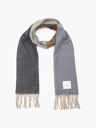 Profuomo Tørklæde Lammeuld Grå Blå Brun