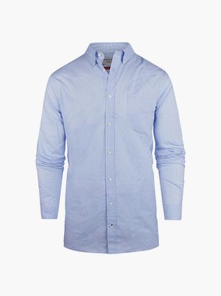 Steppin' Out Shirt Extra Long Sleeves Checks Light Blue