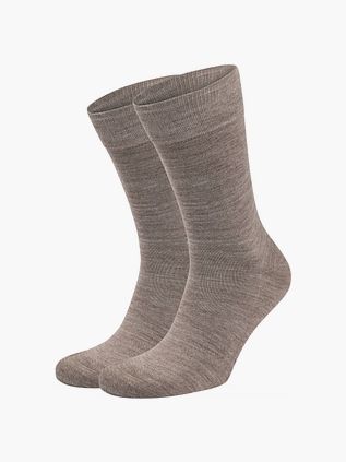 Suitable merinosokker taupe 2-pakk