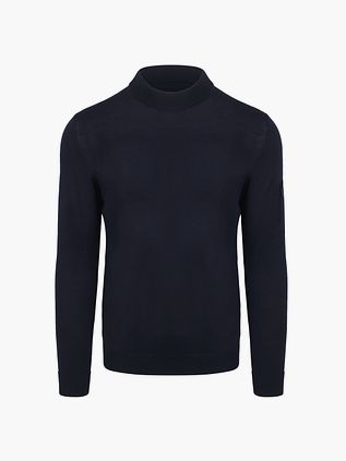 Suitable Trøje Cooldry Knit Turtleneck Marineblå