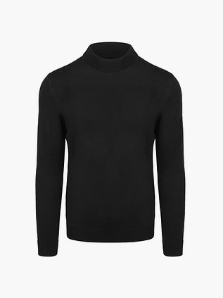 Suitable Trøje Cooldry Knit Turtleneck Sort