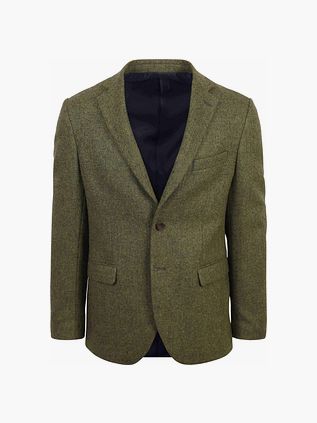 Suitable Tweed Blazer Sildeben Grøn
