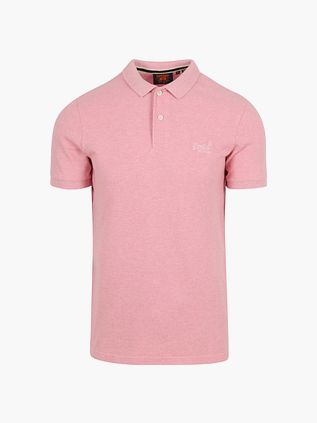 Superdry Klassisk Poloshirt i Melange Rosa