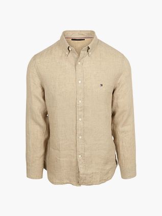 Tommy Hilfiger Skjorte Linned Beige