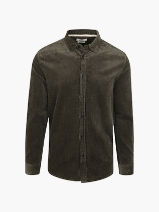 Anerkjendt Skjorte Akleif Corduroy Mørkegrøn