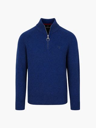 Barbour Newtown Half Zip Trui Wol Ink Blue
