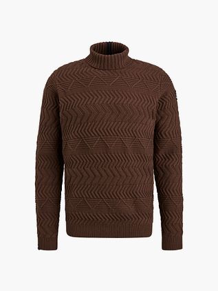 Collo alto in maglia Vanguard marrone