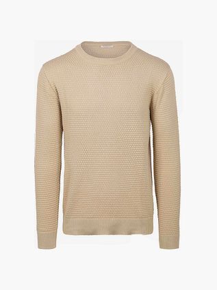 KnowledgeCotton Apparel Trøje Bubble Strik Beige