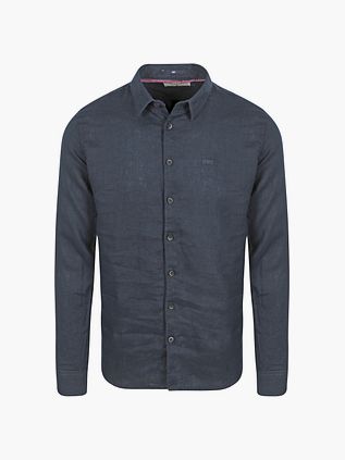 No Excess Chemise en Lin Marine