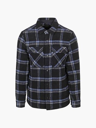 NZA overshirt Alex i uldblanding, marineblå