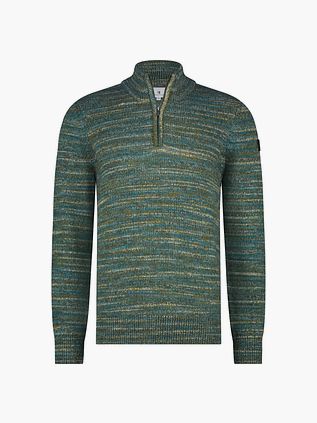 State Of Art Halv Zip Trøje Melange Grøn