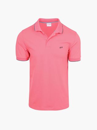 Sun68 Poloskjorte med Små Stribede Krage Rosa