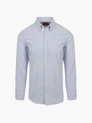 Camicia Oxford a righe Suitable azzurro chiaro