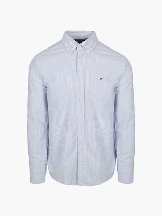 Camisa Oxford de rayas Tommy Hilfiger en azul claro