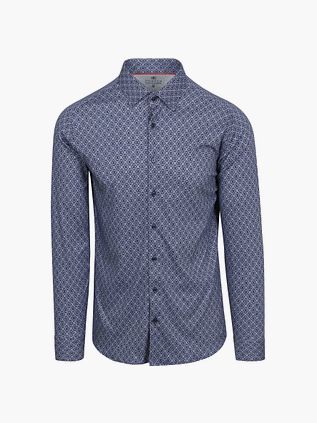 Desoto Skjorte Mørkeblåt Med Print