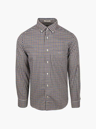 Gant Casual Skjorte Twill Ternet Brun