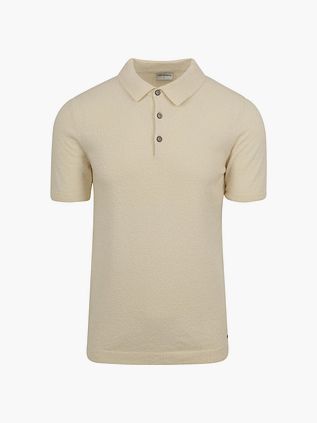 Polo in maglia strutturata No Excess écru