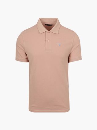Polo piqué Barbour rosa claro