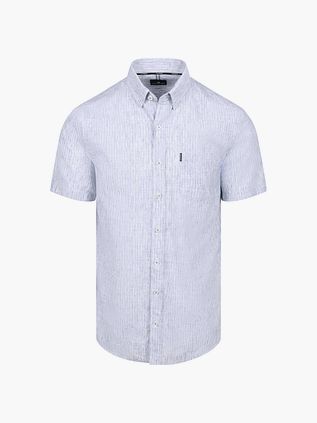 State of Art Kurzarmhemd Faux Stripe Blau
