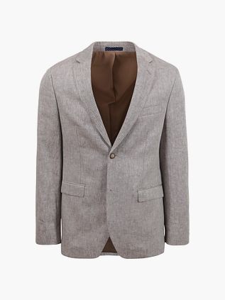 Suitable Blazer i Beige Linnedesign