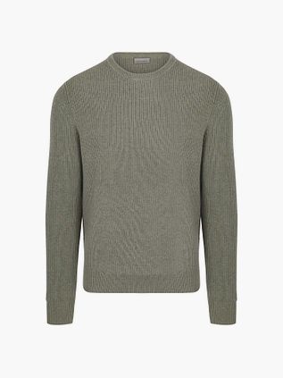 Suitable Trøje i uldblanding i grøn