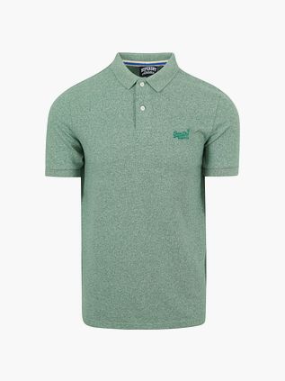 Superdry Pikétröja Melange Grön