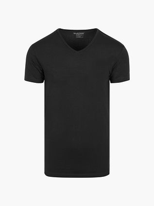 Slater 2-pack Stretch V-hals T-shirt Zwart