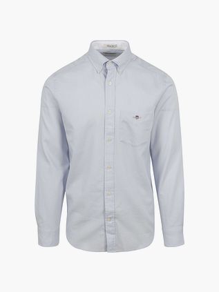 GANT Chemise Casual Texture nid d'abeille Bleu clair
