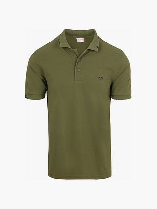 Koszulka polo Sun68 Vintage w kolorze zielonym