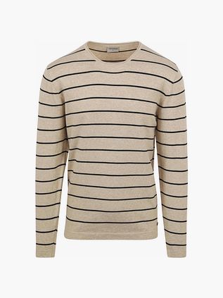 No Excess Trøje Stribet Beige