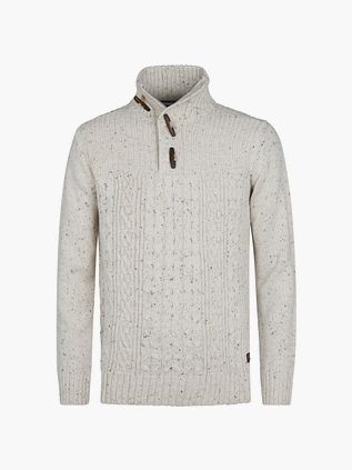 Petrol Kabeltrui Half Zip Hamilton Ecru