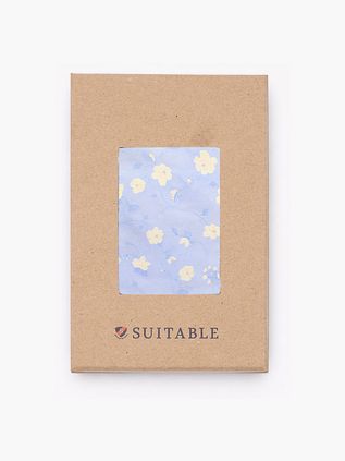 Suitable Zijde Pochet Bloem beige