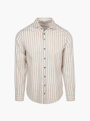 R2 Chemise Blend en Lin Stripes Beige