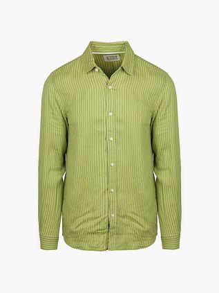 Scotch and Soda Striped Linne Skjorta Grön