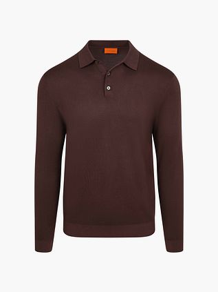 Suitable Kompakt Bomull Polo Burgundy