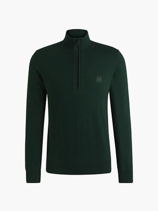 BOSS Kanobix Half Zip Trøje Mørkegrøn