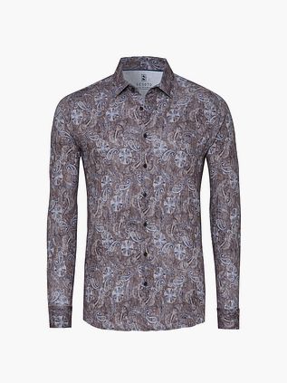 Camisa Desoto Corduroy Optics marrón
