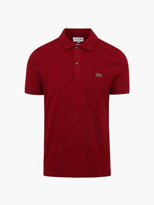 Lacoste poloshirt i piquedesignet vinrød
