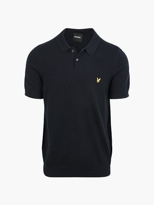 Lyle and Scott Poloshirt Knitted Navy