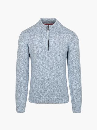NZA Trøje med Halv Lynlås Thames Milton Slub Blå