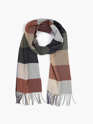 Profuomo Scarf Wool Checks Multicolour