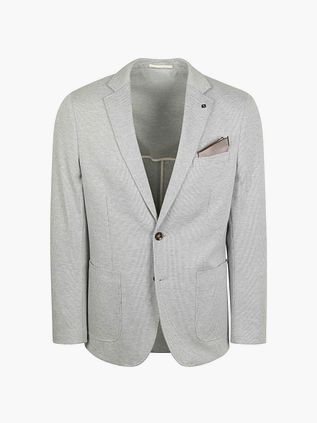 Suitable Jakke med Påtrykt Ansigt i Mist Grå